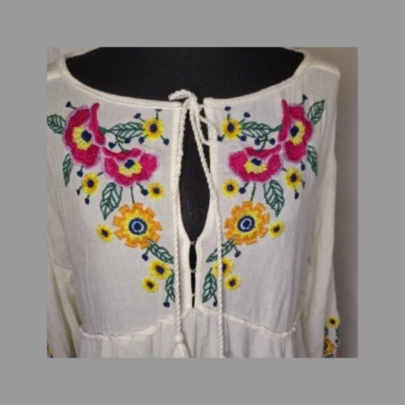 Free People Spell On You Embroidered Mini Dress Size XS - Picture 3 of 10